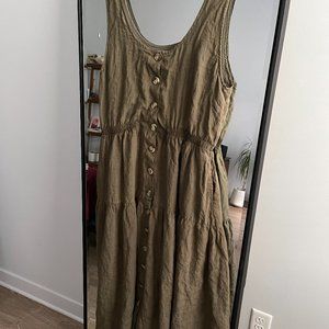 L.F. Markey Farrell Dress Olive Green Size 12